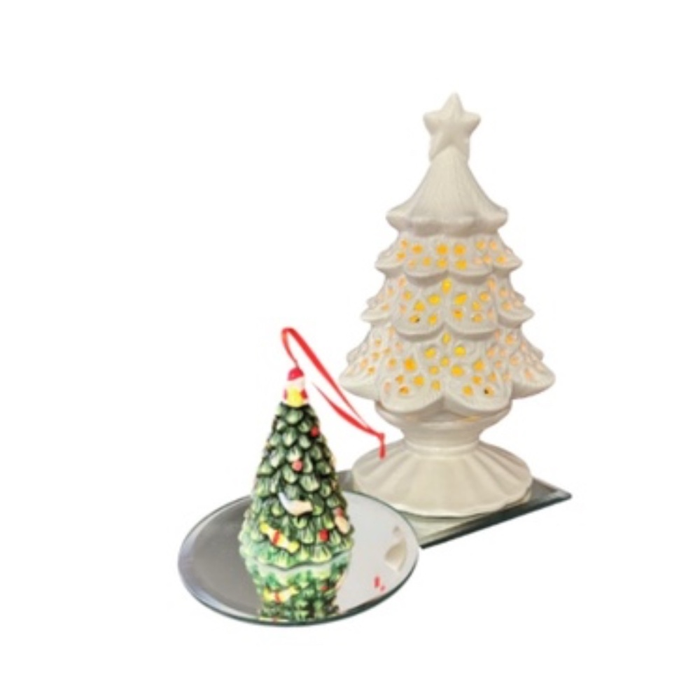 Spode Christmas Tree Ornament & Yankee Candle Ceramic Light-Up Tree